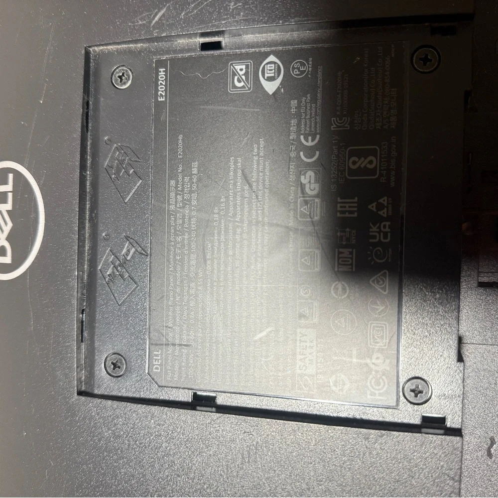 Dell 20” LCD Flat Panel Computer Monitor E2020H